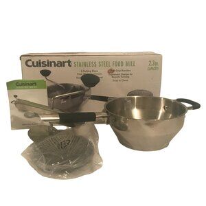 Cuisinart Stainless Steel Food Mill With 3 Cutting Discs & 2.3 Qt Capacity